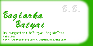 boglarka batyai business card